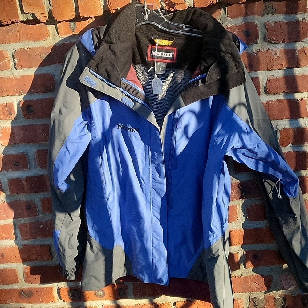 Vintage blue and gray ski jacket